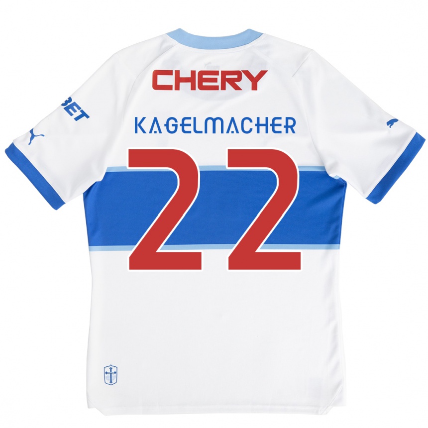 Niño Fútbol Camiseta Gary Kagelmacher #22 Blanco Azul 1ª Equipación 2024/25