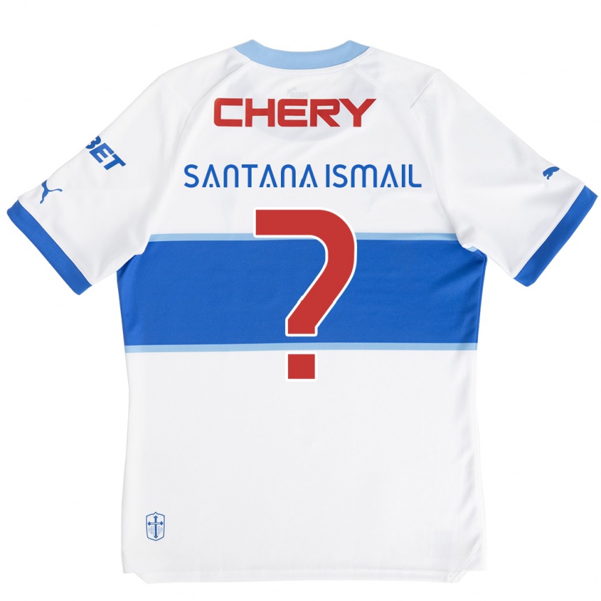 Niño Fútbol Camiseta Benjamin Santana Ismail #0 Blanco Azul 1ª Equipación 2024/25