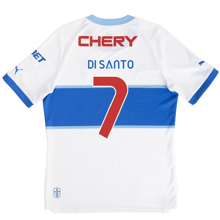 Niño Fútbol Camiseta Franco Di Santo #7 Blanco Azul 1ª Equipación 2024/25