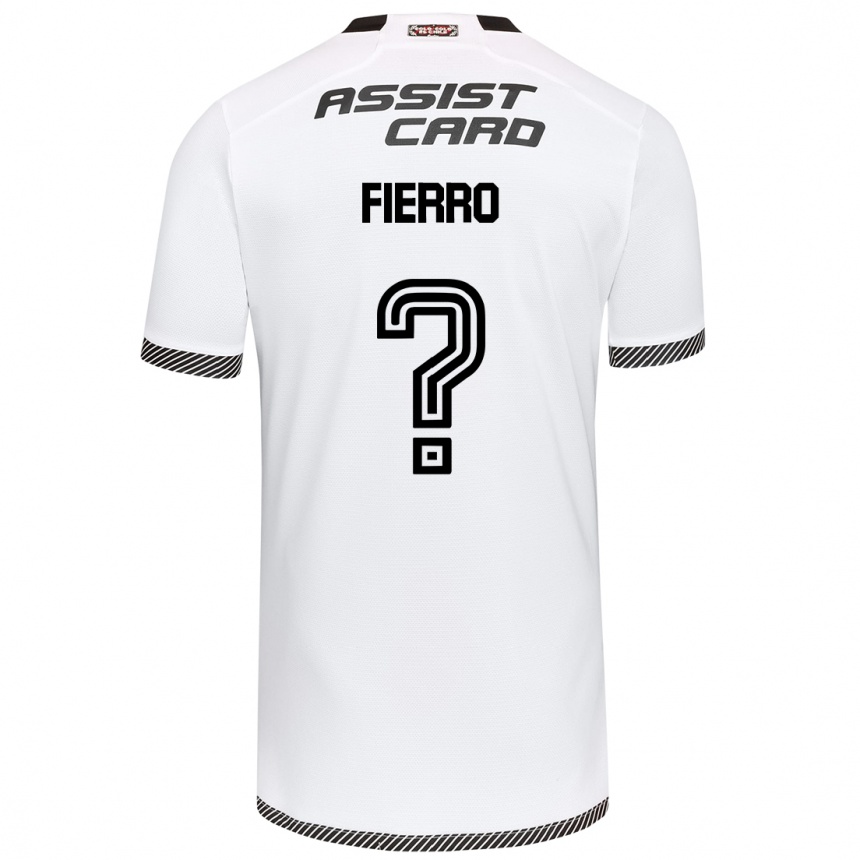 Niño Fútbol Camiseta Julio Fierro #0 Blanco Negro 1ª Equipación 2024/25