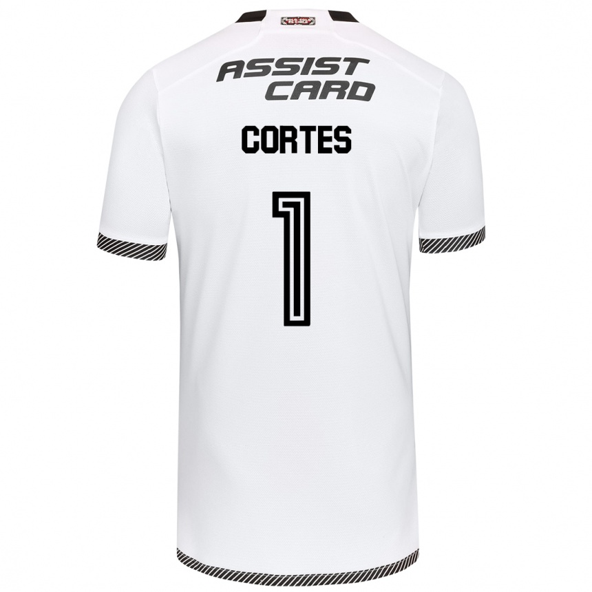 Niño Fútbol Camiseta Brayan Cortés #1 Blanco Negro 1ª Equipación 2024/25