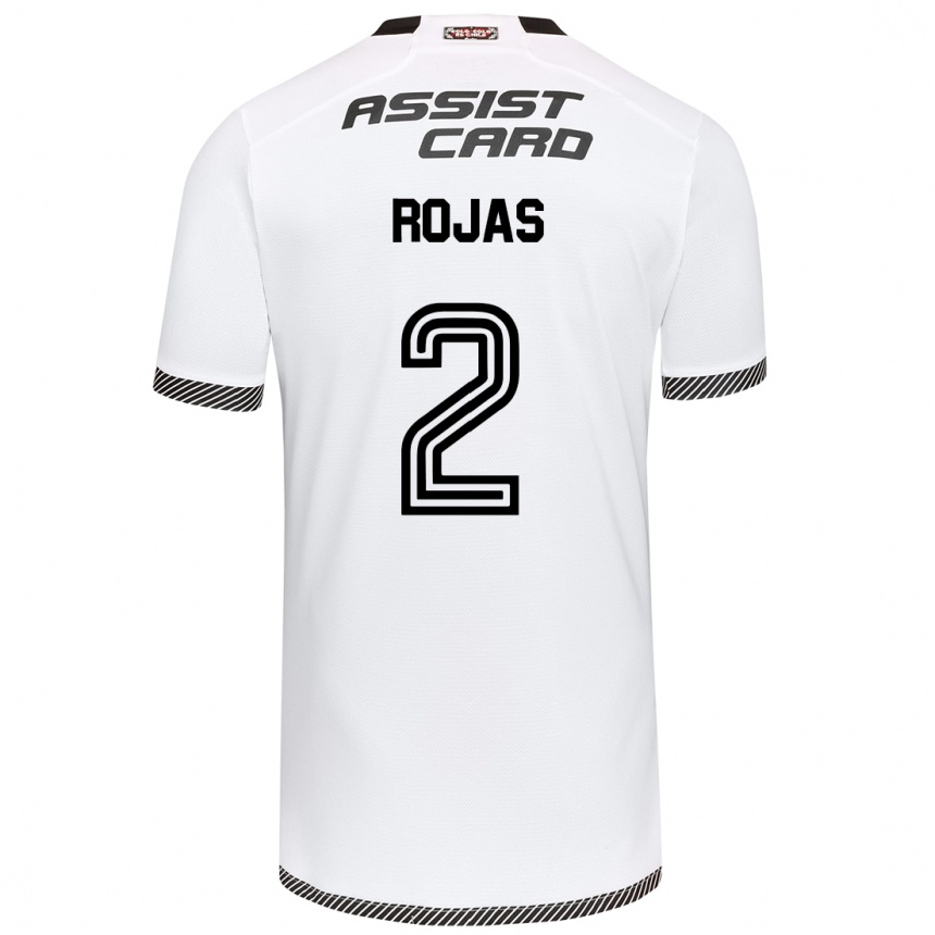 Niño Fútbol Camiseta Jeyson Rojas #2 Blanco Negro 1ª Equipación 2024/25