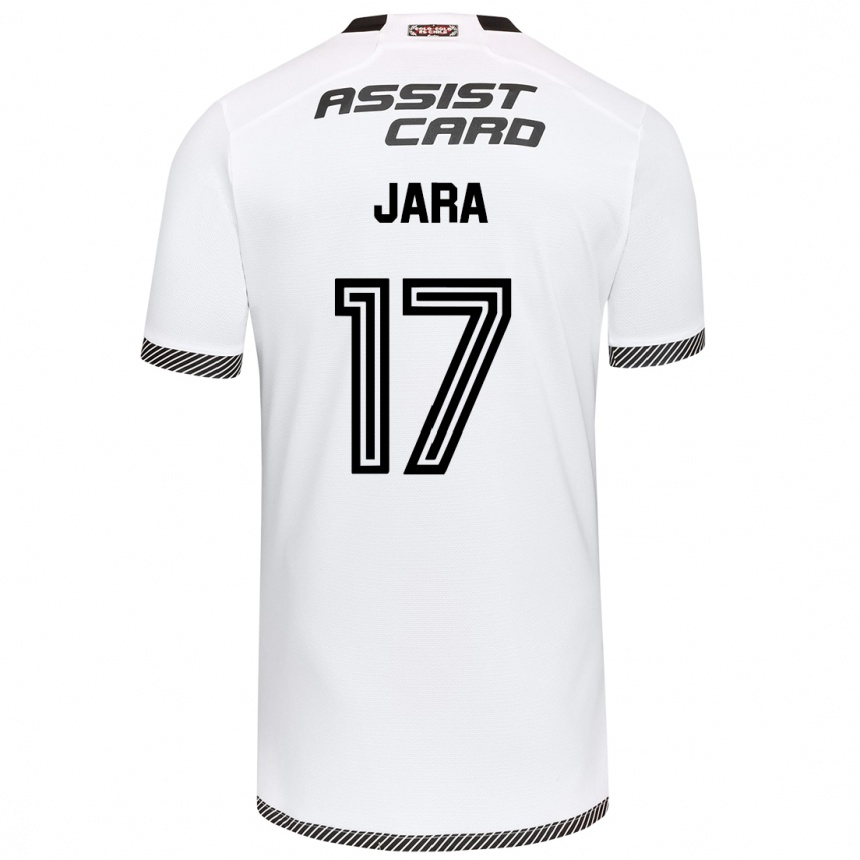 Niño Fútbol Camiseta Ignacio Jara #17 Blanco Negro 1ª Equipación 2024/25