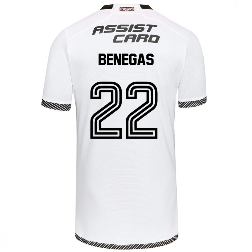 Niño Fútbol Camiseta Leandro Benegas #22 Blanco Negro 1ª Equipación 2024/25