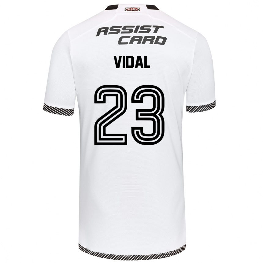 Niño Fútbol Camiseta Arturo Vidal #23 Blanco Negro 1ª Equipación 2024/25