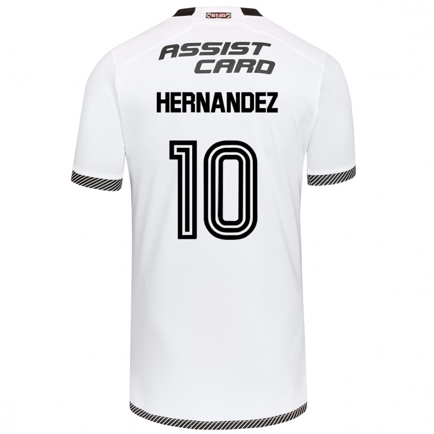 Niño Fútbol Camiseta Leandro Hernández #10 Blanco Negro 1ª Equipación 2024/25