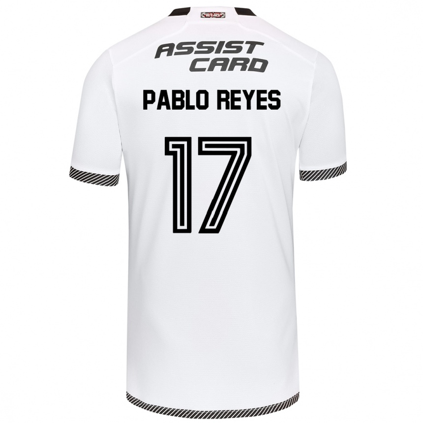 Niño Fútbol Camiseta Juan Pablo Reyes #17 Blanco Negro 1ª Equipación 2024/25