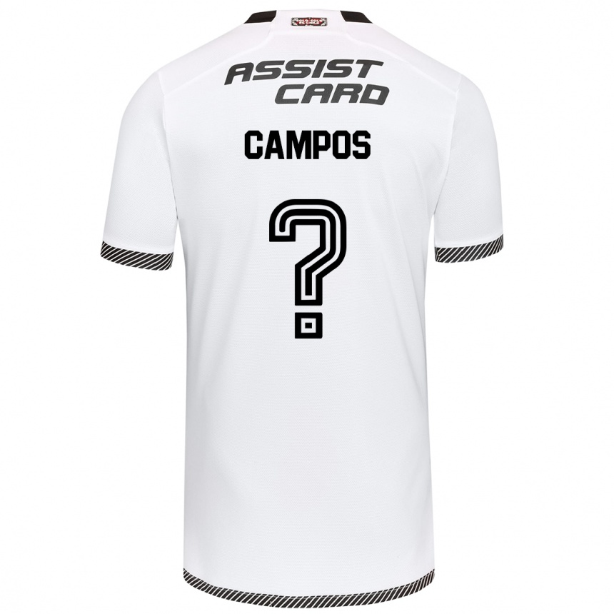 Niño Fútbol Camiseta Víctor Campos #0 Blanco Negro 1ª Equipación 2024/25