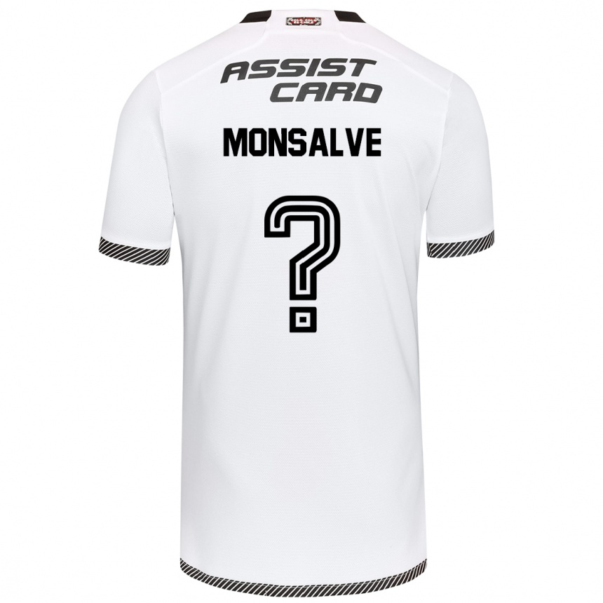 Niño Fútbol Camiseta Gaspar Monsalve #0 Blanco Negro 1ª Equipación 2024/25