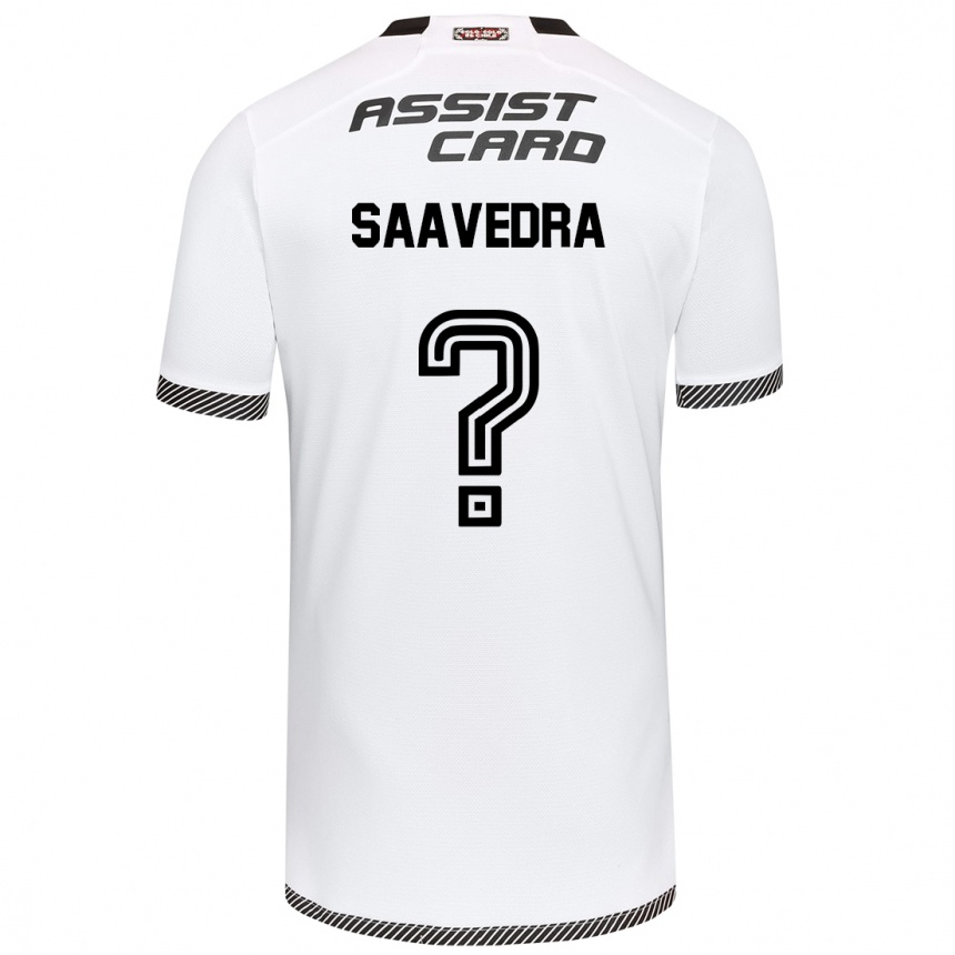 Niño Fútbol Camiseta Danilo Saavedra #0 Blanco Negro 1ª Equipación 2024/25