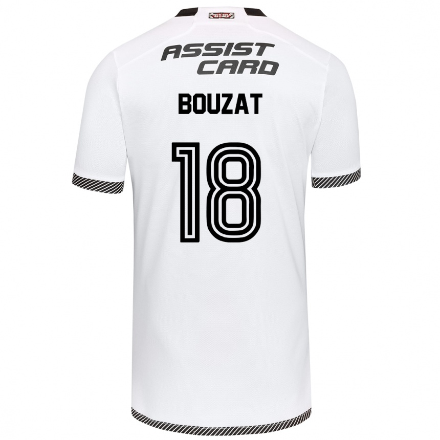 Niño Fútbol Camiseta Agustín Bouzat #18 Blanco Negro 1ª Equipación 2024/25