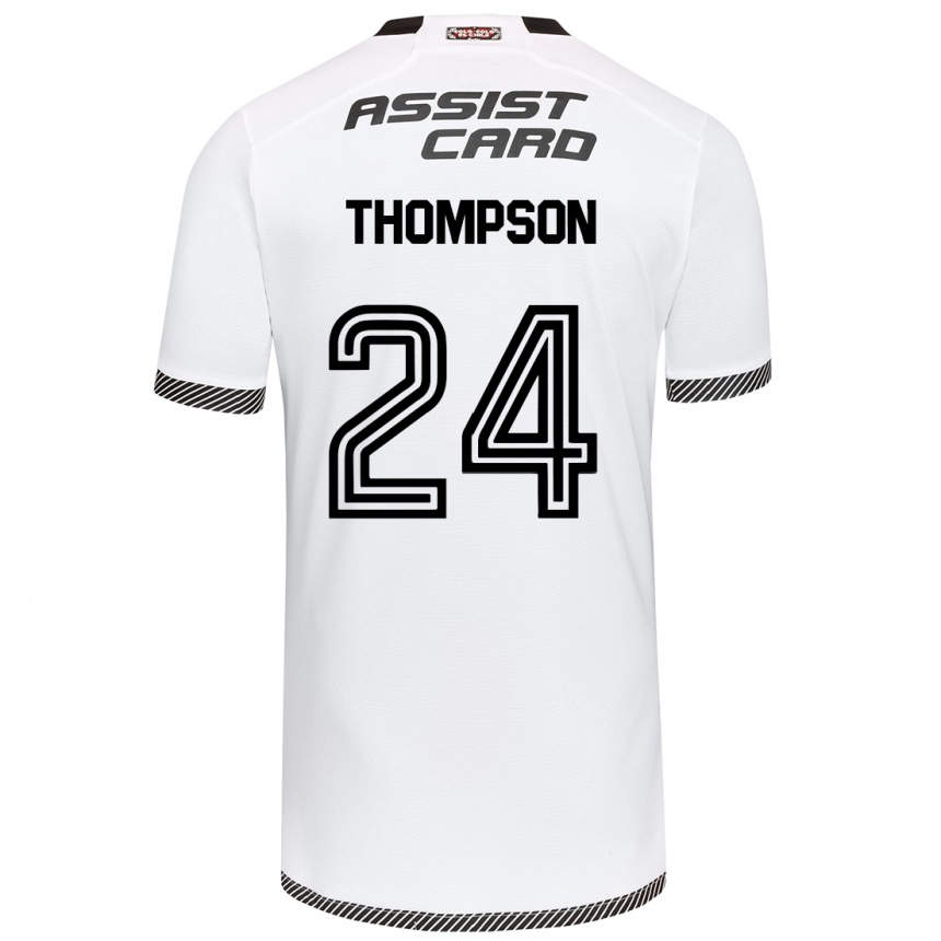 Niño Fútbol Camiseta Jordhy Thompson #24 Blanco Negro 1ª Equipación 2024/25