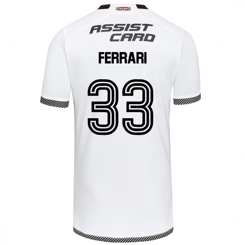 Niño Fútbol Camiseta Matías Ferrari #33 Blanco Negro 1ª Equipación 2024/25