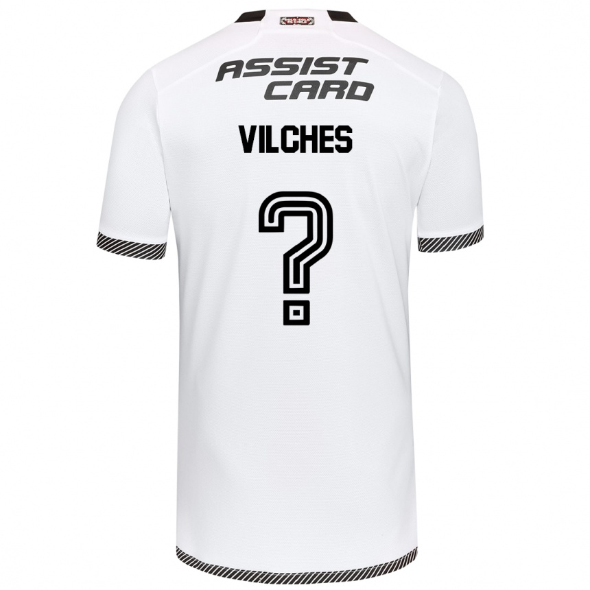 Niño Fútbol Camiseta Patricio Vilches #0 Blanco Negro 1ª Equipación 2024/25