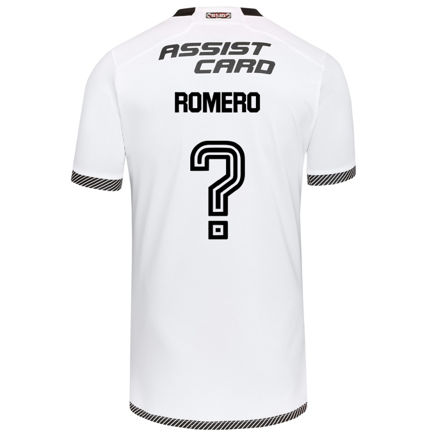 Niño Fútbol Camiseta Enzo Romero #0 Blanco Negro 1ª Equipación 2024/25