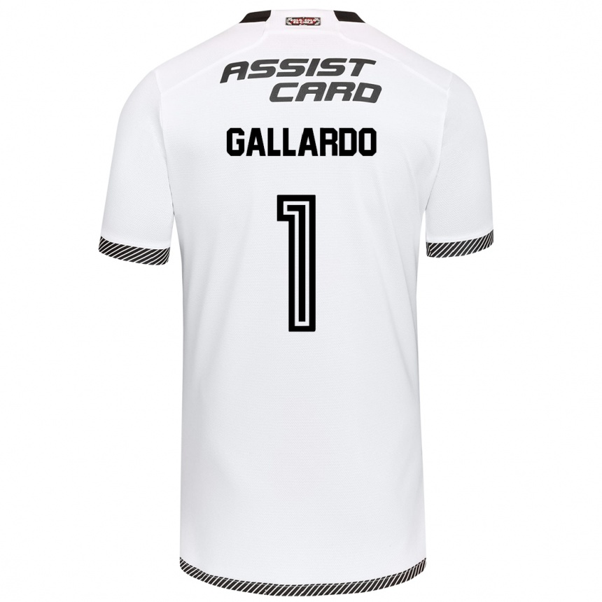 Niño Fútbol Camiseta Alexia Gallardo #1 Blanco Negro 1ª Equipación 2024/25