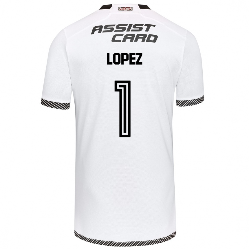 Niño Fútbol Camiseta Yessenia López #1 Blanco Negro 1ª Equipación 2024/25