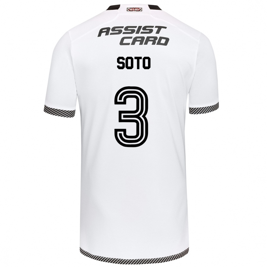 Niño Fútbol Camiseta Rocío Soto #3 Blanco Negro 1ª Equipación 2024/25