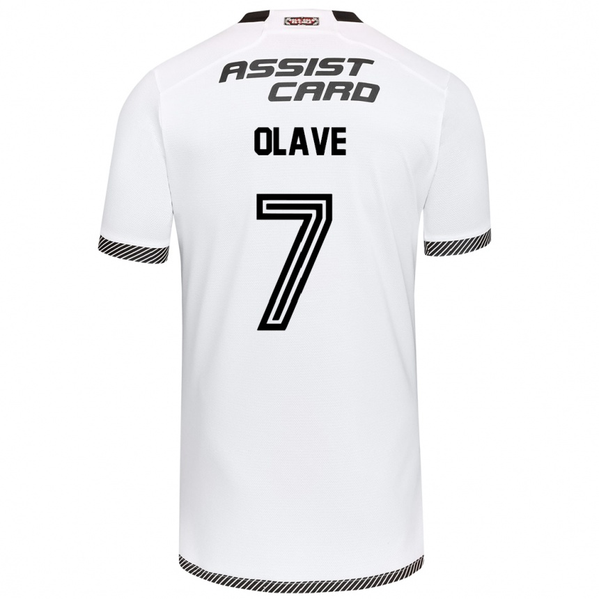 Niño Fútbol Camiseta Isidora Olave #7 Blanco Negro 1ª Equipación 2024/25