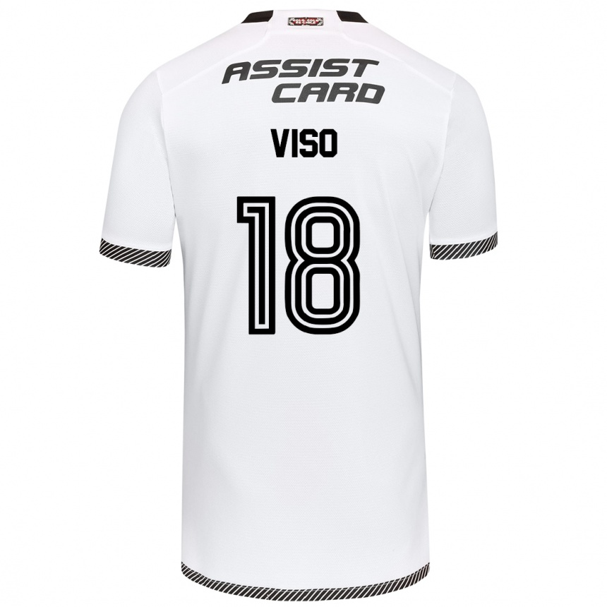 Niño Fútbol Camiseta Ysaura Viso #18 Blanco Negro 1ª Equipación 2024/25