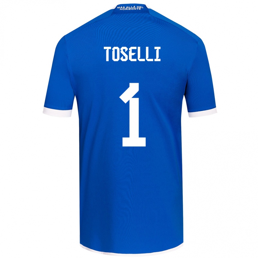 Niño Fútbol Camiseta Cristopher Toselli #1 Azul Blanco 1ª Equipación 2024/25