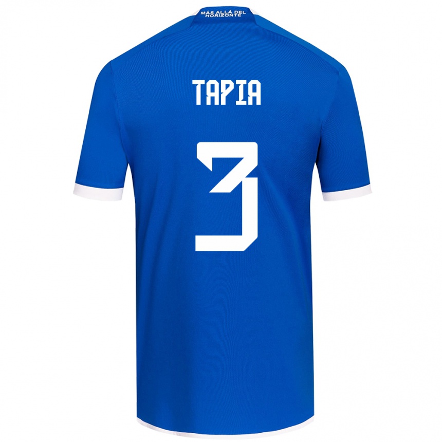 Niño Fútbol Camiseta Ignacio Tapia #3 Azul Blanco 1ª Equipación 2024/25