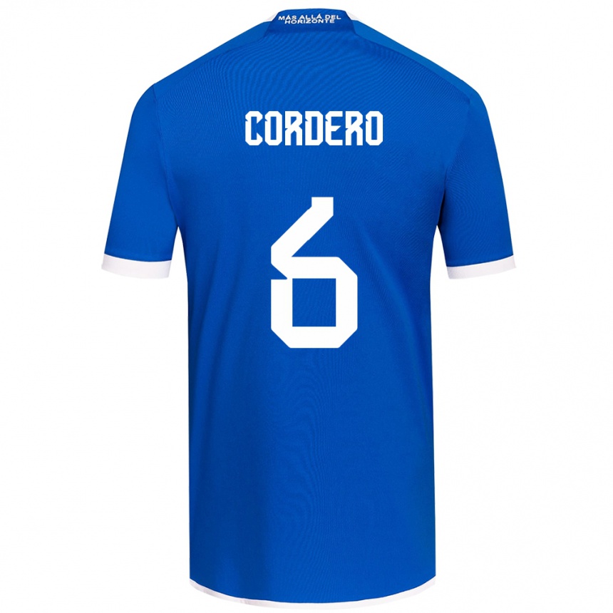 Niño Fútbol Camiseta Renato Cordero #6 Azul Blanco 1ª Equipación 2024/25