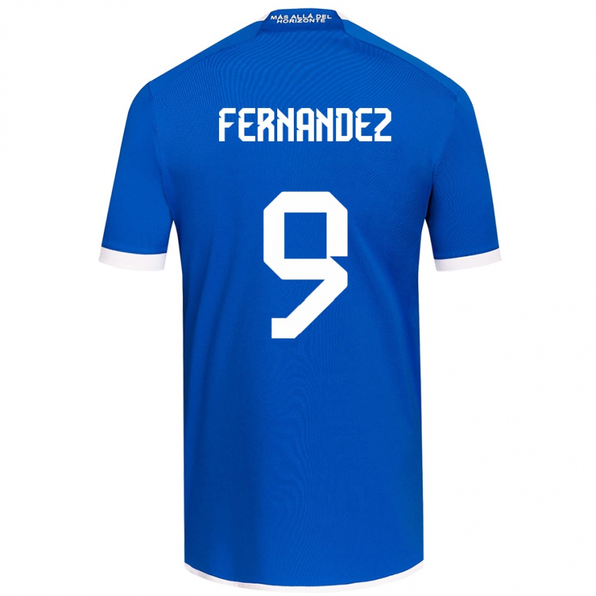 Niño Fútbol Camiseta Leandro Fernández #9 Azul Blanco 1ª Equipación 2024/25