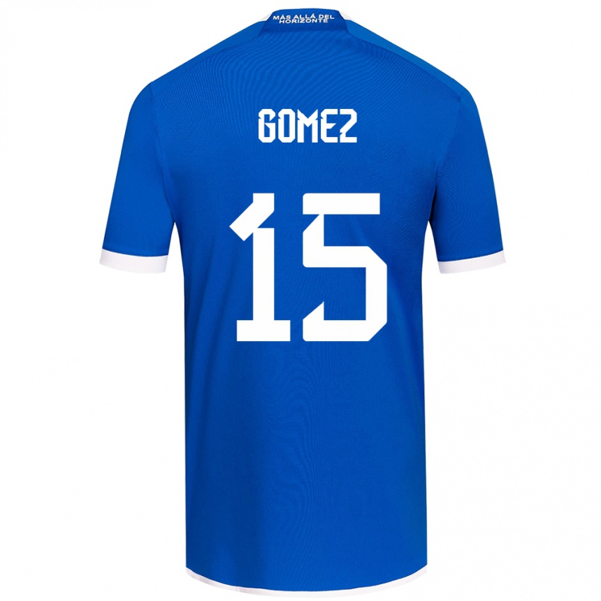 Niño Fútbol Camiseta Juan Pablo Gómez #15 Azul Blanco 1ª Equipación 2024/25