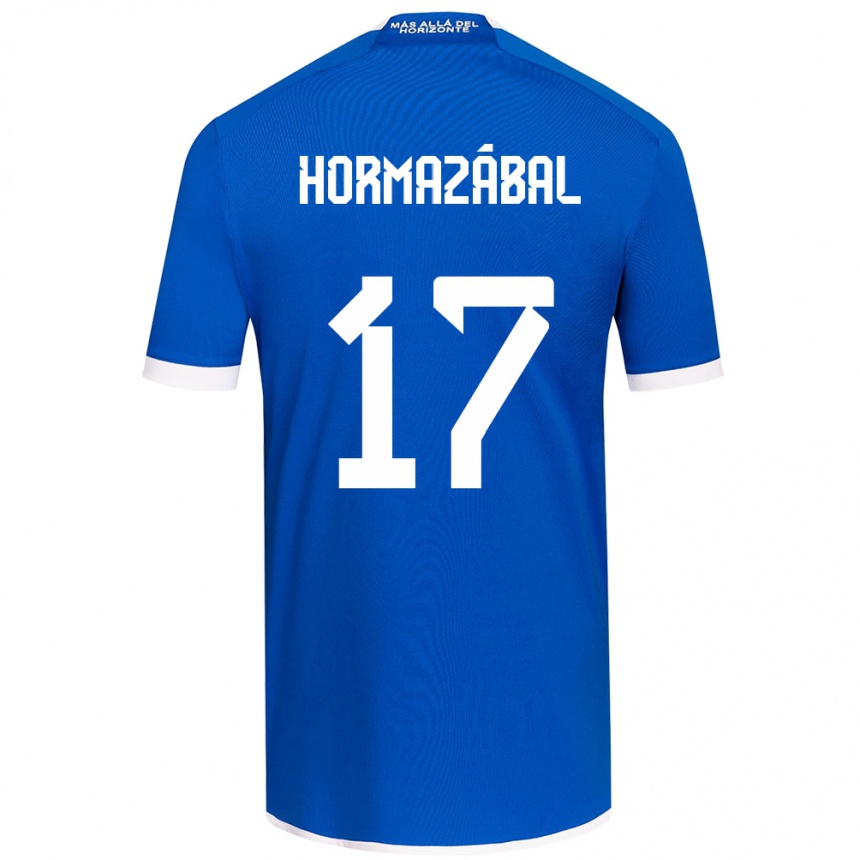 Niño Fútbol Camiseta Fabián Hormazábal #17 Azul Blanco 1ª Equipación 2024/25