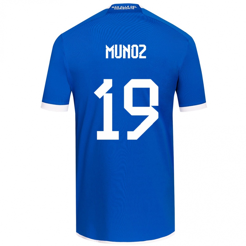 Niño Fútbol Camiseta Cristóbal Muñoz #19 Azul Blanco 1ª Equipación 2024/25