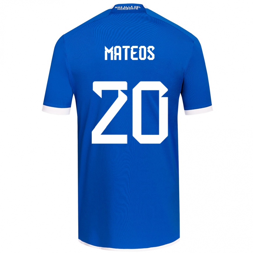 Niño Fútbol Camiseta Federico Mateos #20 Azul Blanco 1ª Equipación 2024/25