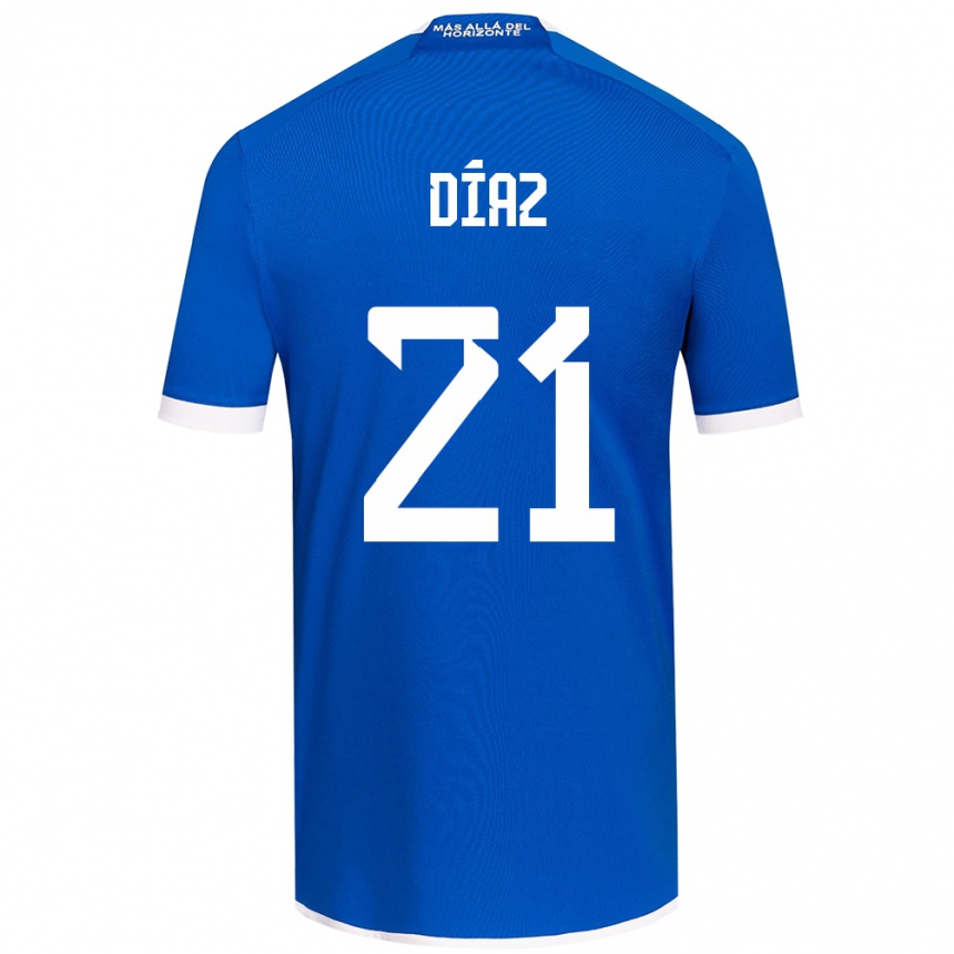 Niño Fútbol Camiseta Marcelo Díaz #21 Azul Blanco 1ª Equipación 2024/25