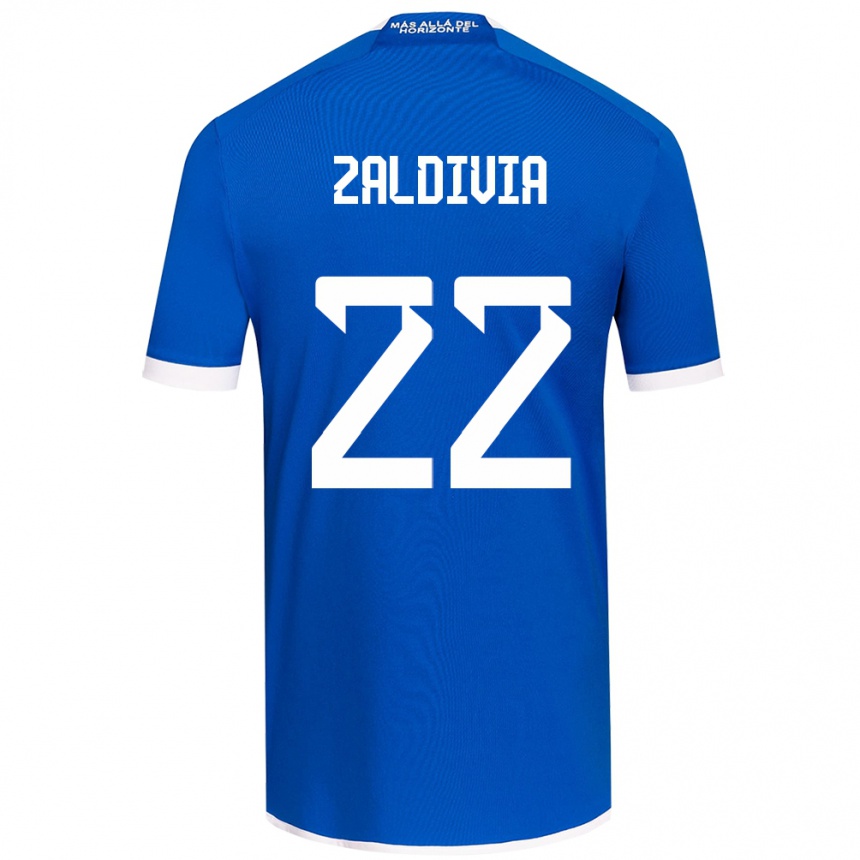 Niño Fútbol Camiseta Matías Zaldivia #22 Azul Blanco 1ª Equipación 2024/25