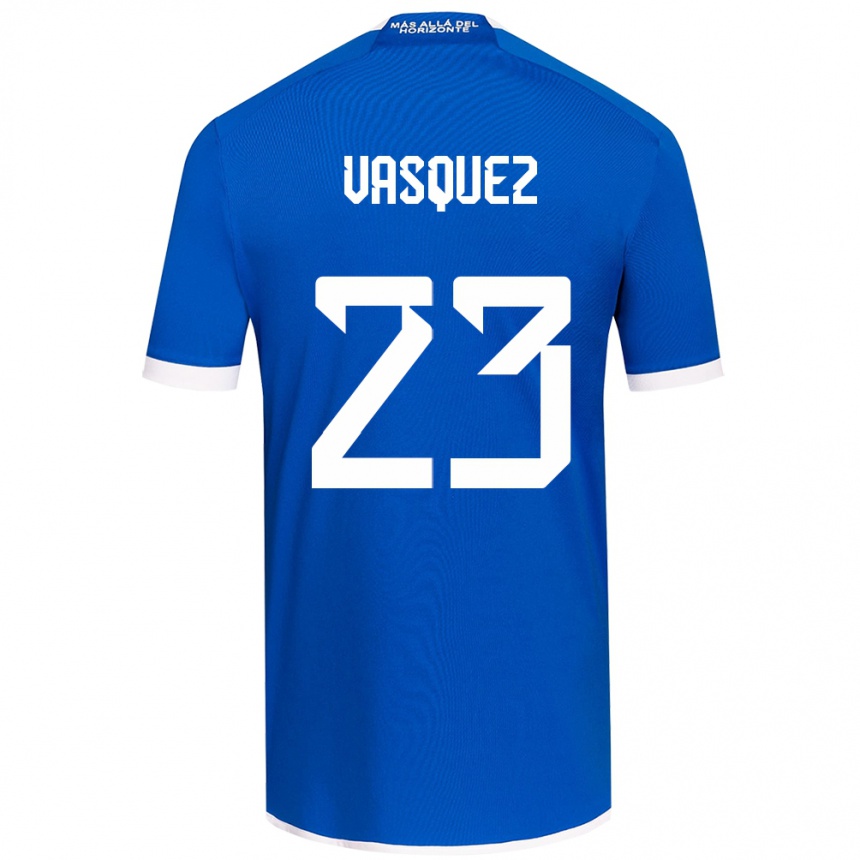 Niño Fútbol Camiseta Ignacio Vásquez #23 Azul Blanco 1ª Equipación 2024/25