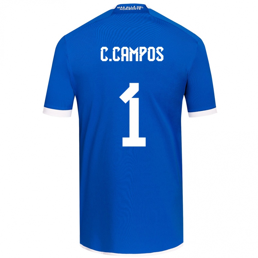 Niño Fútbol Camiseta Cristóbal Campos #1 Azul Blanco 1ª Equipación 2024/25