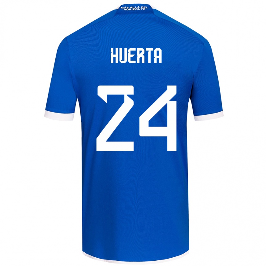 Niño Fútbol Camiseta Renato Huerta #24 Azul Blanco 1ª Equipación 2024/25