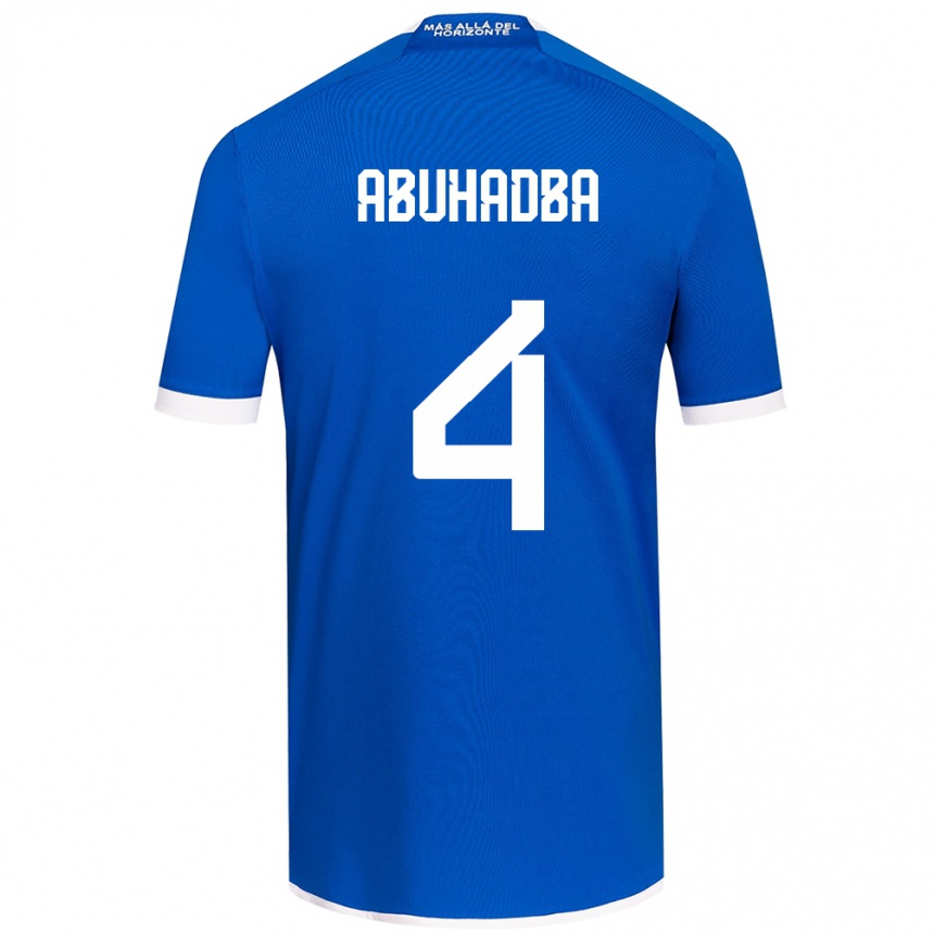 Niño Fútbol Camiseta Zacarías Abuhadba #4 Azul Blanco 1ª Equipación 2024/25