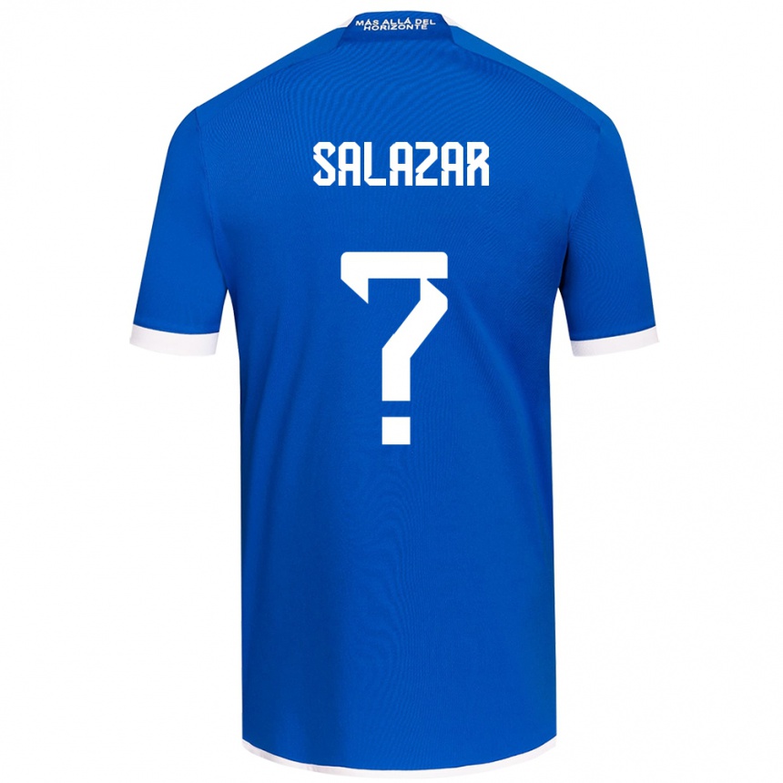 Niño Fútbol Camiseta Yahir Salazar #0 Azul Blanco 1ª Equipación 2024/25