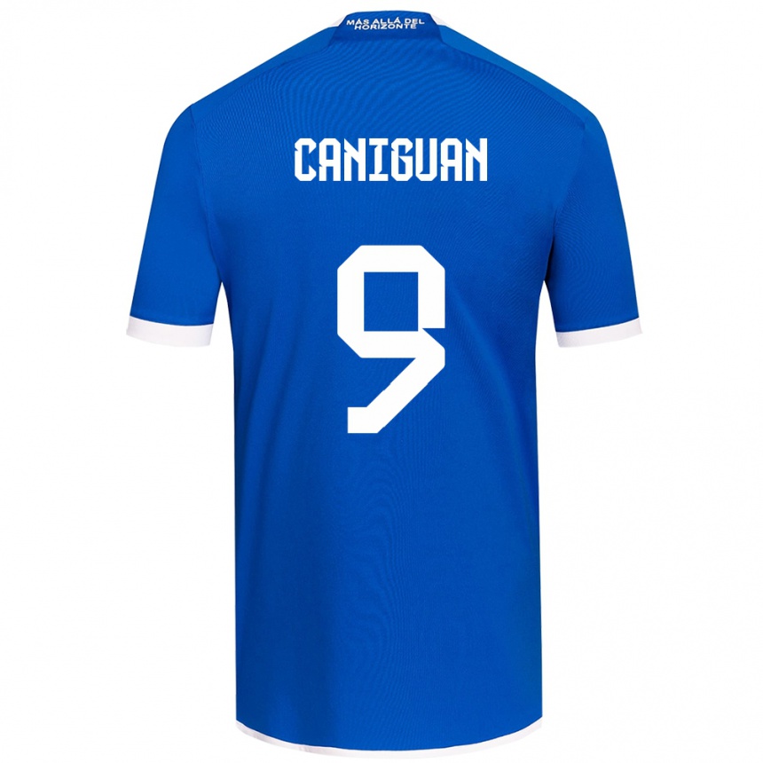 Niño Fútbol Camiseta Franchesca Caniguán #9 Azul Blanco 1ª Equipación 2024/25