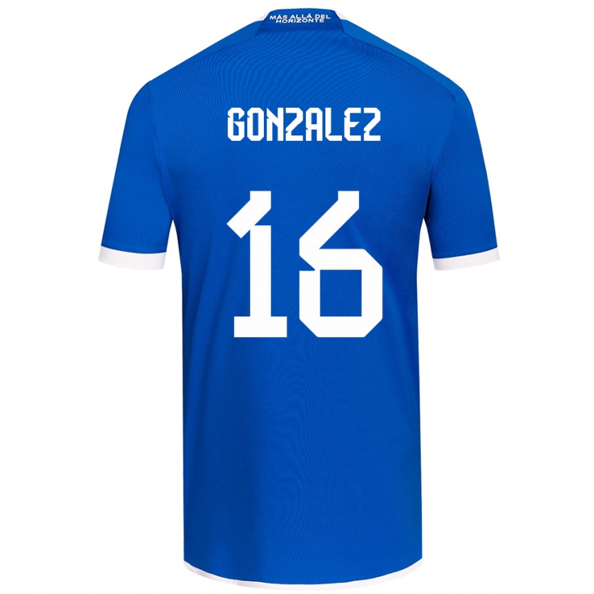 Niño Fútbol Camiseta Monserratt González #16 Azul Blanco 1ª Equipación 2024/25