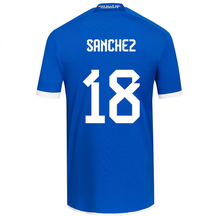 Niño Fútbol Camiseta Bárbara Sánchez #18 Azul Blanco 1ª Equipación 2024/25