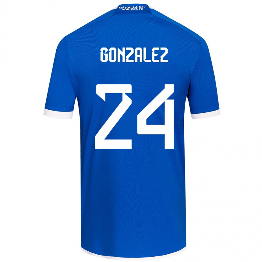 Niño Fútbol Camiseta Emma González #24 Azul Blanco 1ª Equipación 2024/25