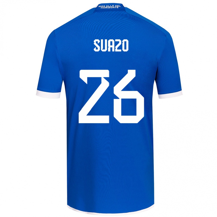 Niño Fútbol Camiseta Gretzel Suazo #26 Azul Blanco 1ª Equipación 2024/25