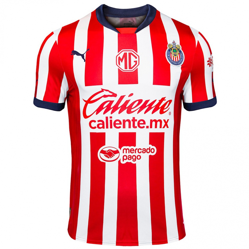 Niño Fútbol Camiseta Edgar Vargas #355 Rojo Blanco Azul 1ª Equipación 2024/25