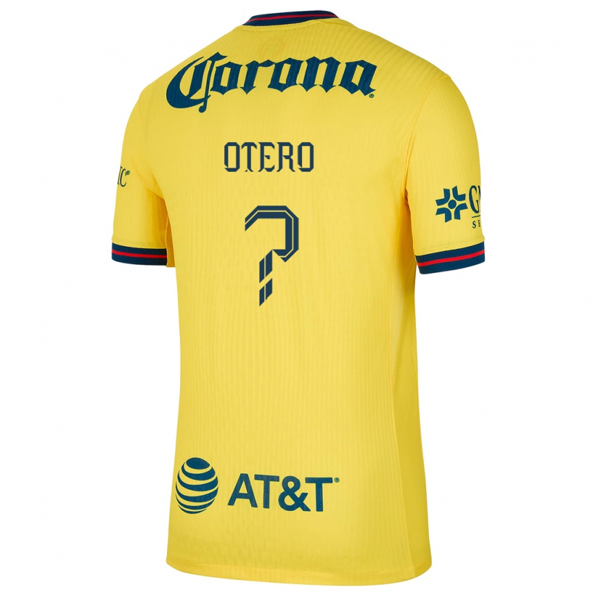 Niño Fútbol Camiseta Juan Otero #0 Amarillo Azul 1ª Equipación 2024/25