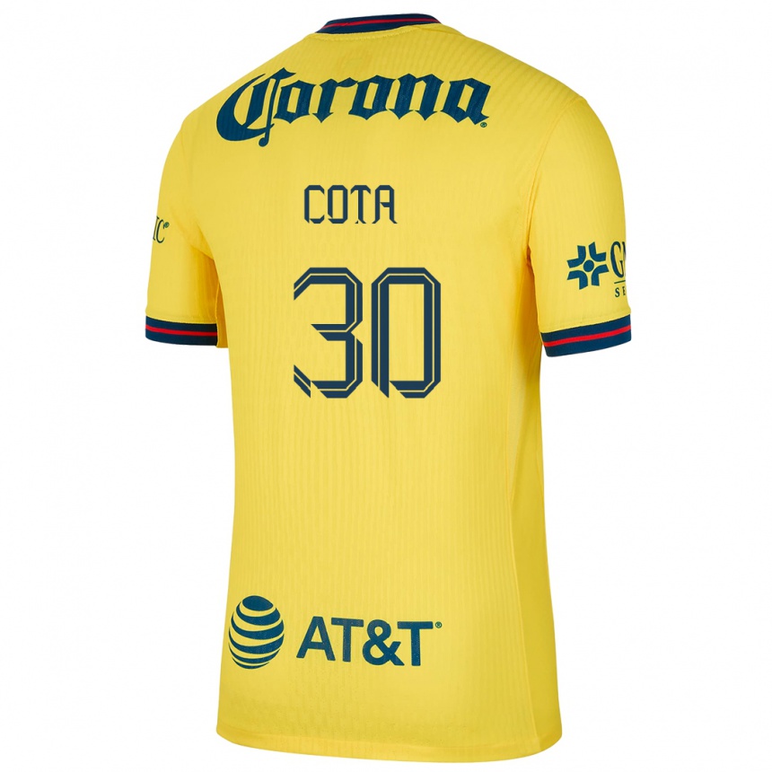 Niño Fútbol Camiseta Rodolfo Cota #30 Amarillo Azul 1ª Equipación 2024/25