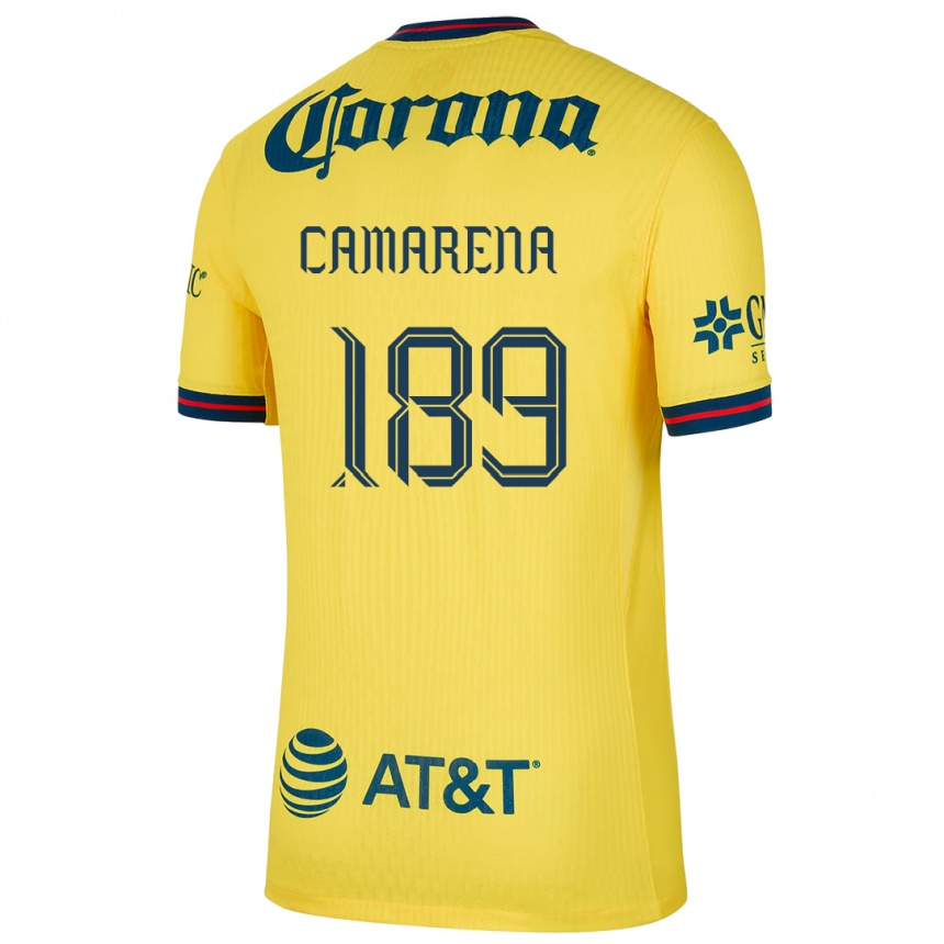 Niño Fútbol Camiseta Luis Camarena #189 Amarillo Azul 1ª Equipación 2024/25