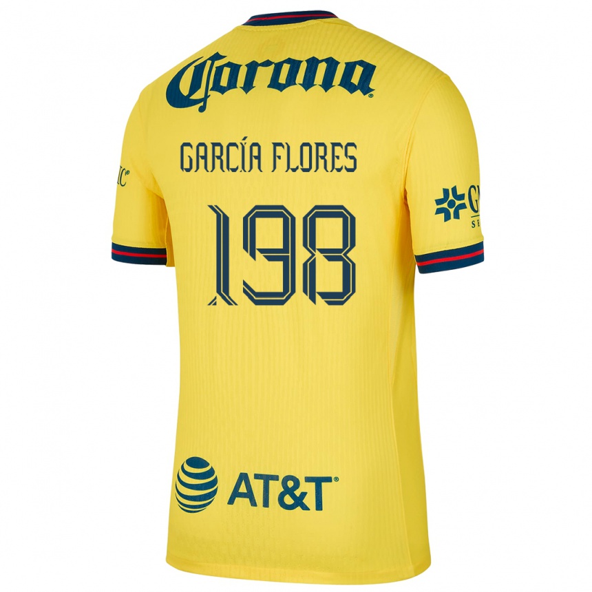 Niño Fútbol Camiseta Francisco García Flores #198 Amarillo Azul 1ª Equipación 2024/25