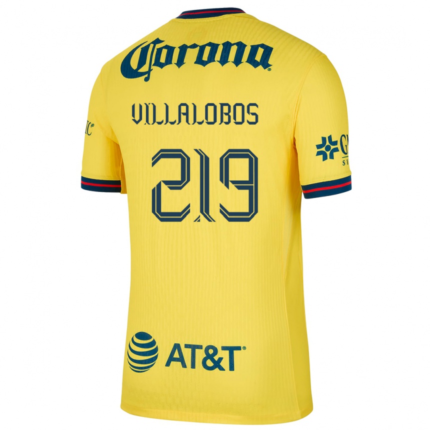 Niño Fútbol Camiseta Patricio Villalobos #219 Amarillo Azul 1ª Equipación 2024/25